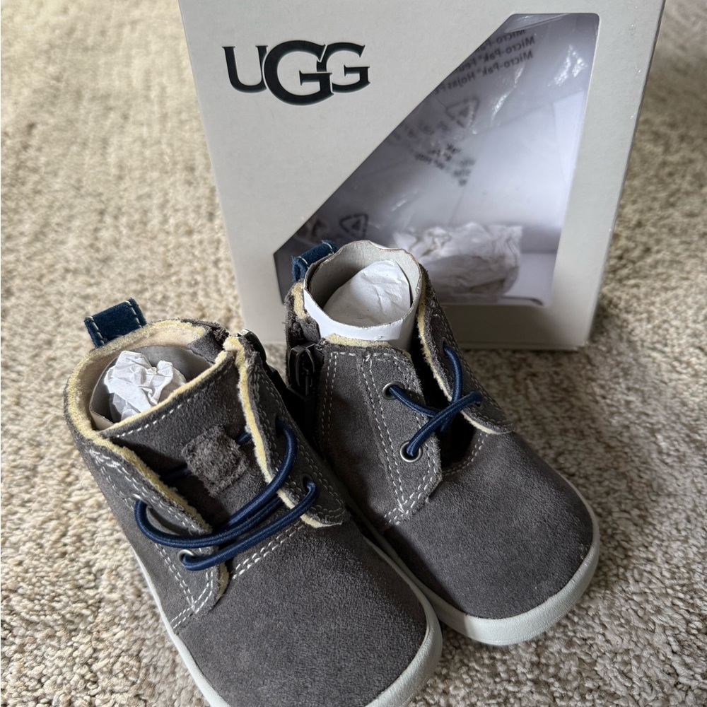 UGG Gray and Blue Ankle Boots with Suede Exterior